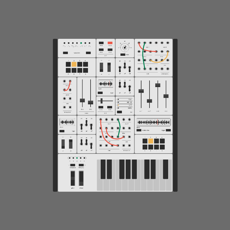 Modular synthesizer #32 static token preview