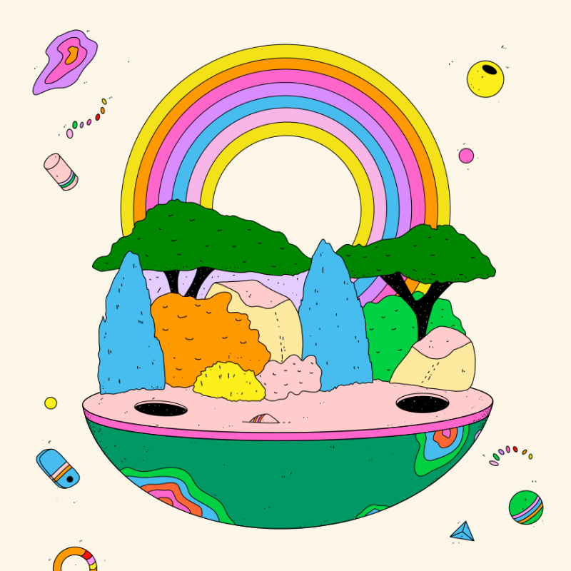 🌈🌴🪐 #175 static NFT preview