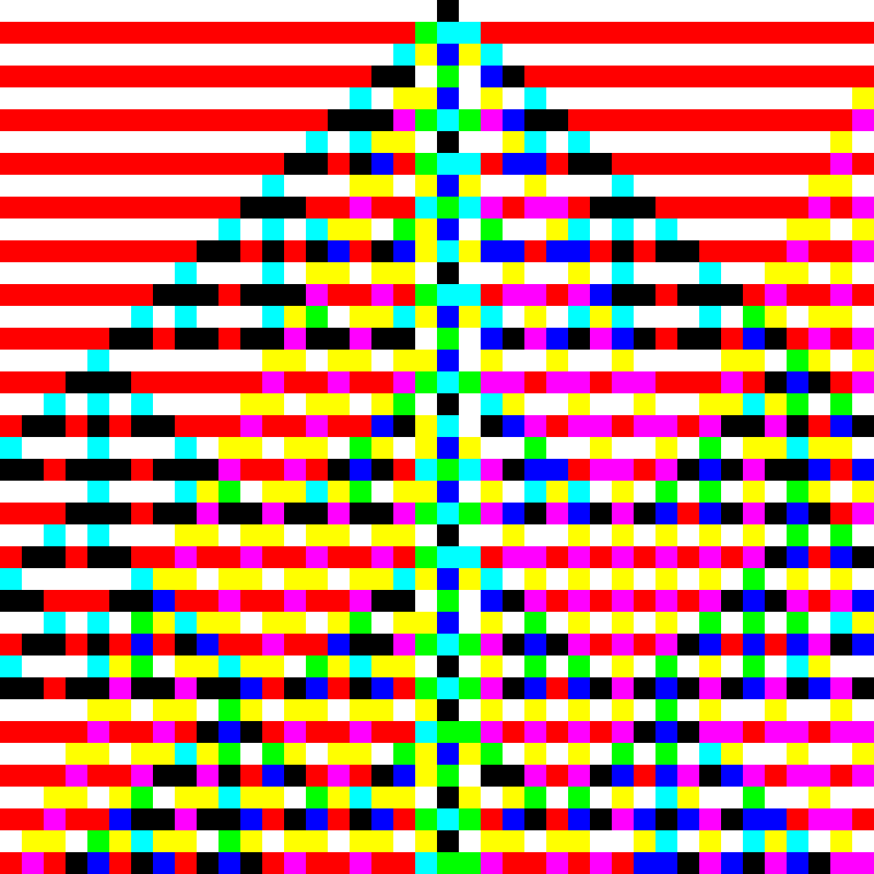 RGB Elementary Cellular Automaton #928 static NFT preview