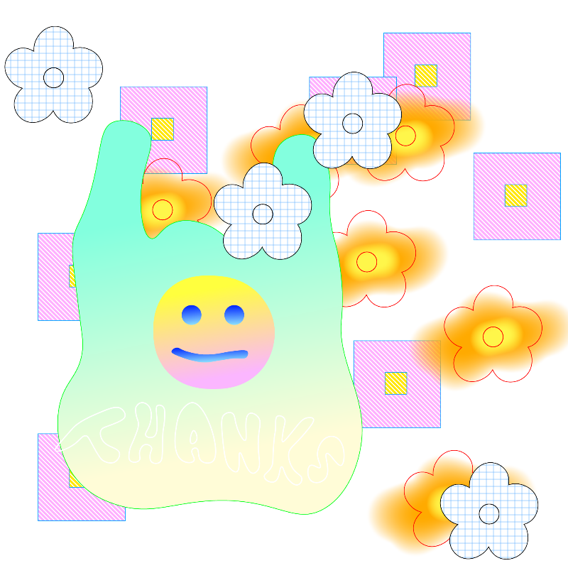 thanks bag and flowers #80 static token preview