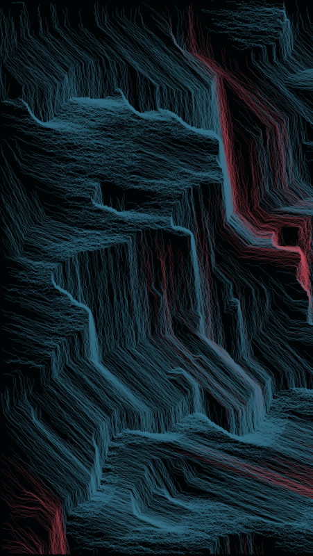 Algoscapes | Rock-face #442 static NFT preview