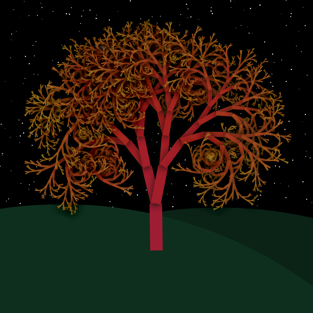 Moonlit Trees of Iterative Fractal Chaos #35 static token preview