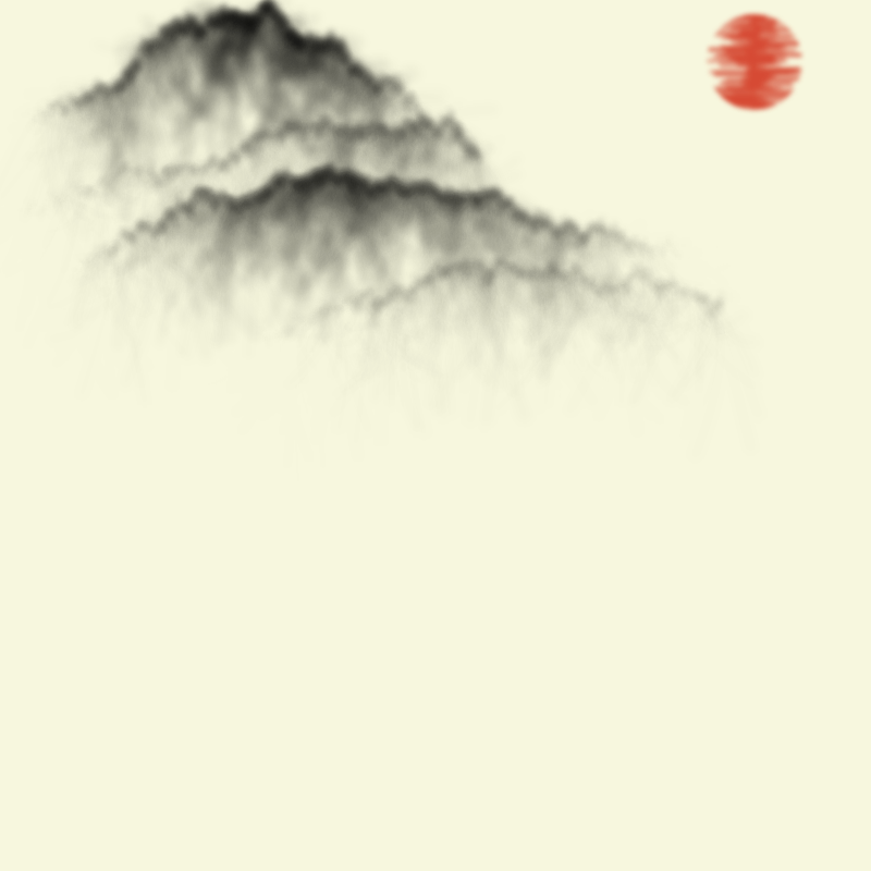 Sumi-E Mountains & Bamboo #29 static token preview