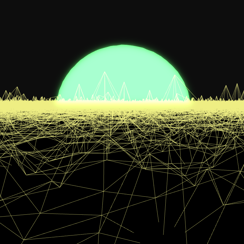 Generative Retrowave Field #18 static token preview