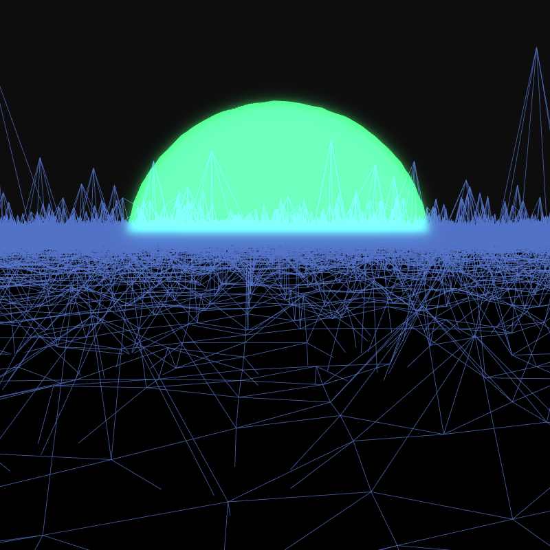 Generative Retrowave Field #68 static NFT preview