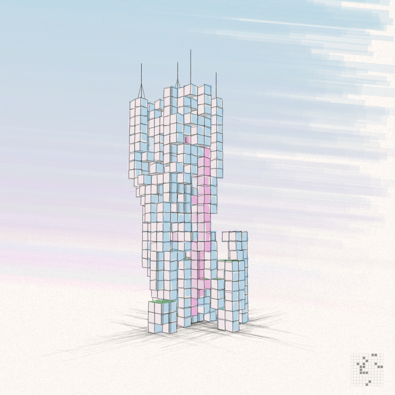 Cellular Skyscrapers #230 static NFT preview