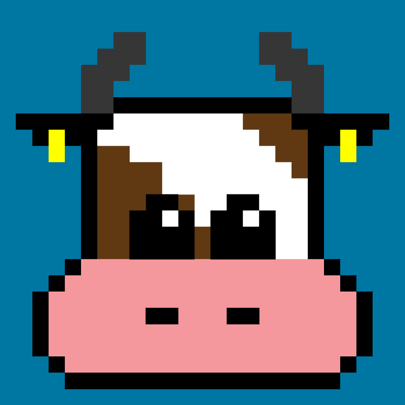 pixel cow #30 static token preview
