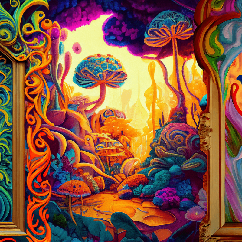 AI Psychedelic Garden #6 static token preview