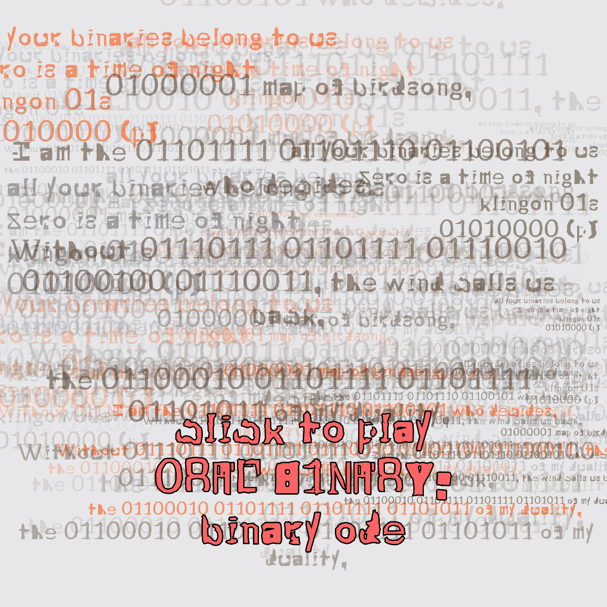 0RAL B1NARY: “BINARY ODE” #226 static token preview