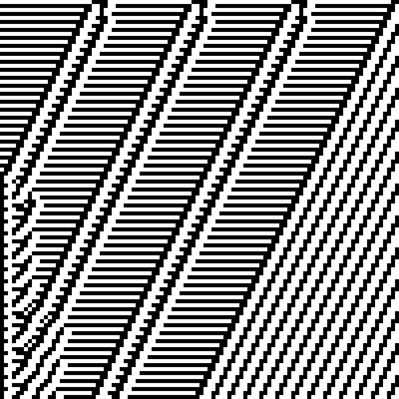 Colored Elementary Cellular Automaton #187 static token preview