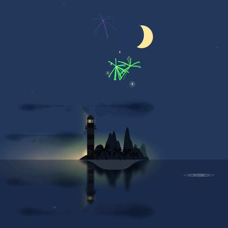 Fireworks Island #46 static NFT preview