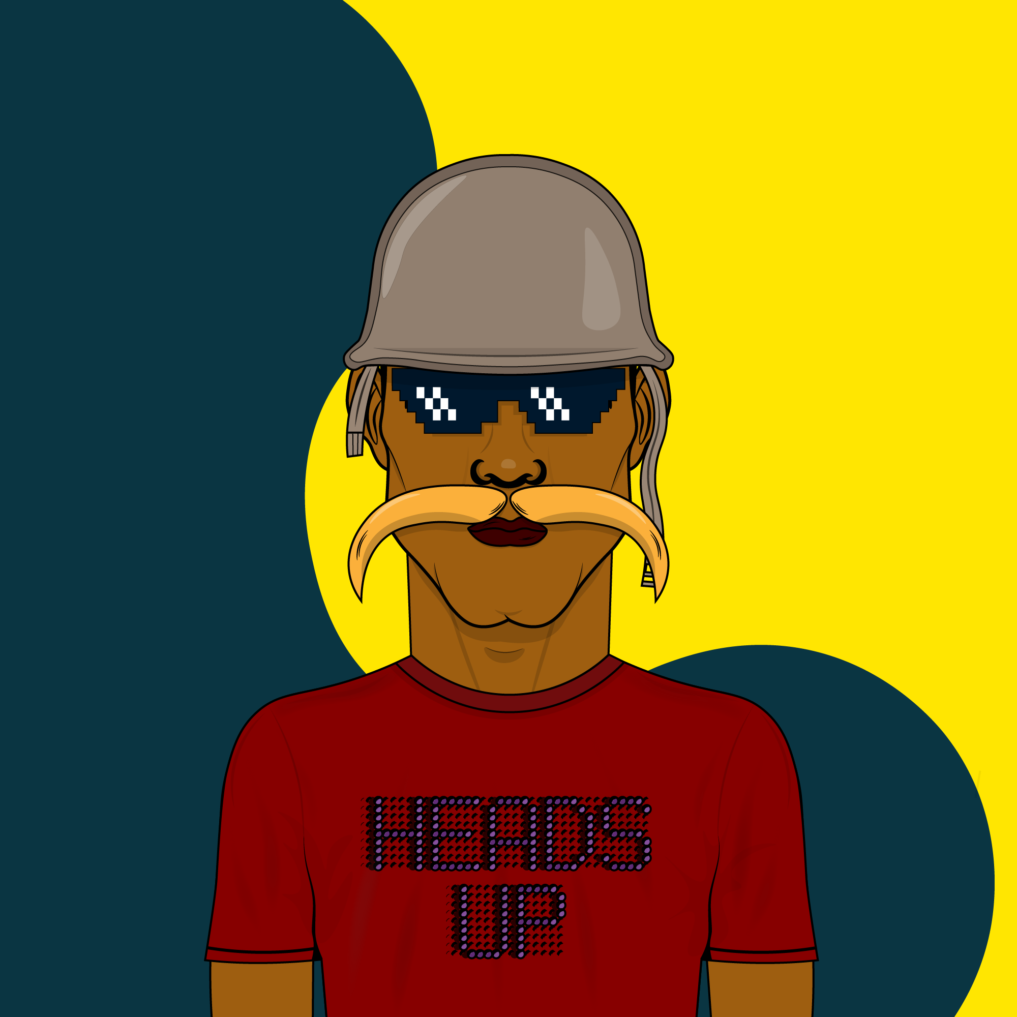 Mustachioed #204 static NFT preview