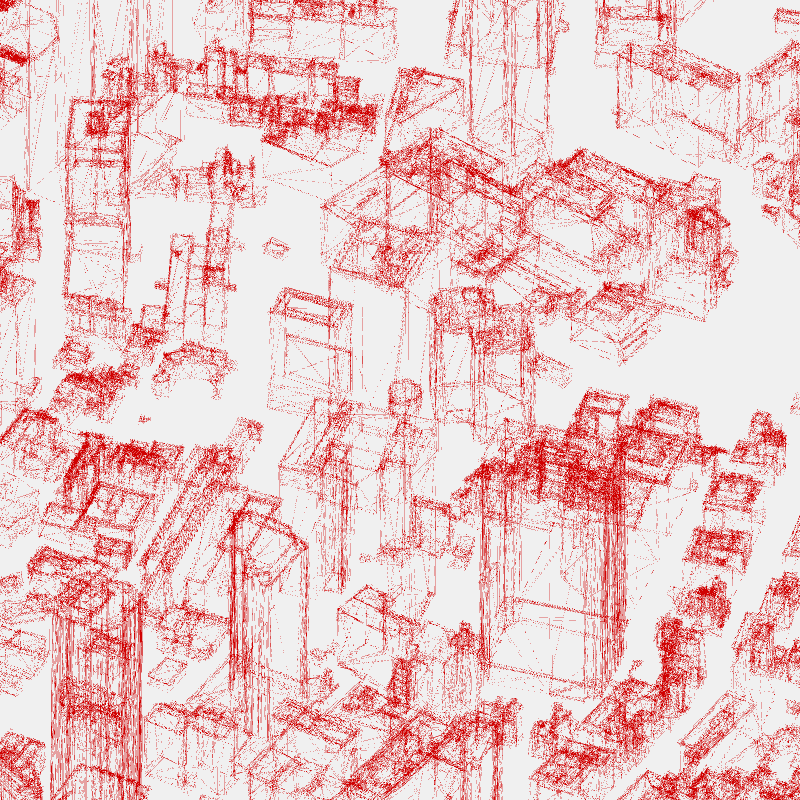 Algorithmic Drawing: Minato City Tokyo #36 static NFT preview