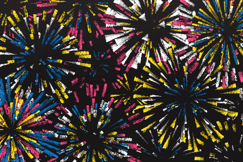 Fireworks #100 static NFT preview