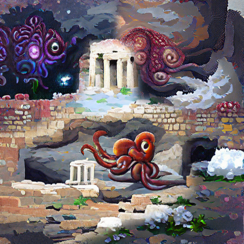 Octopus's Gardens and Ruins #9 static NFT preview