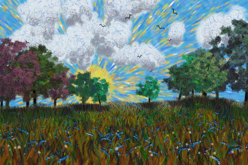 Flowers and Sky #161 static NFT preview