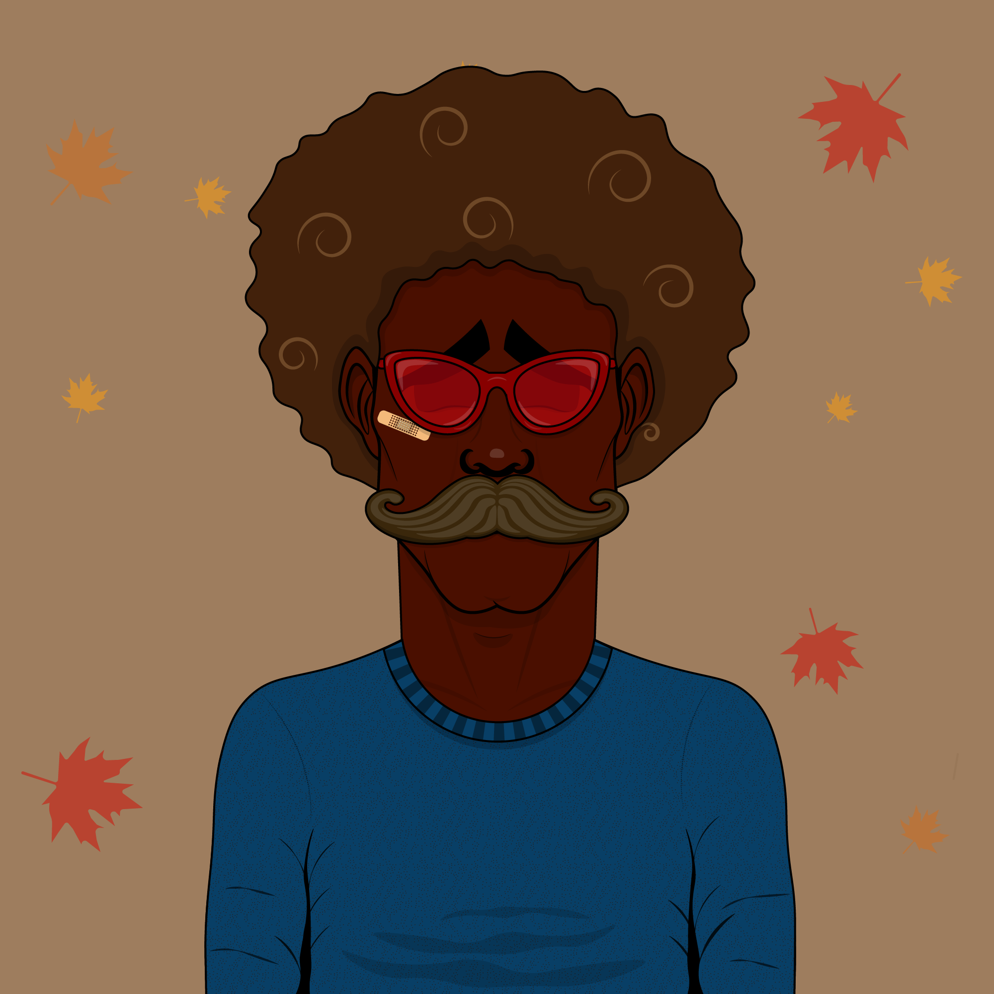 Mustachioed #240 static token preview