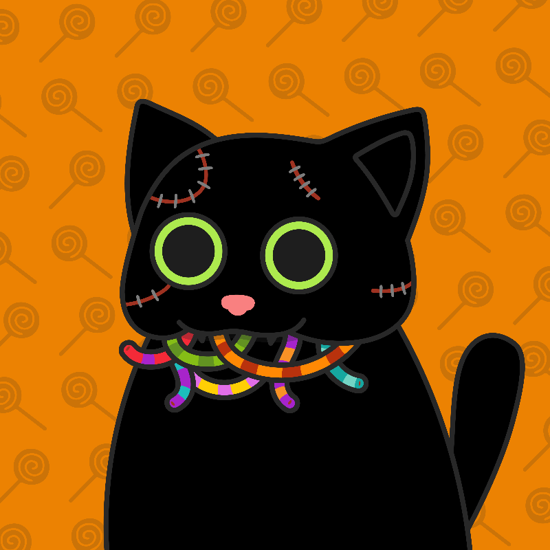 Addams Cat #100 static NFT preview