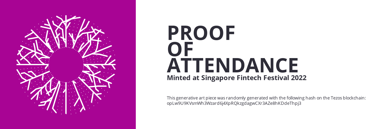 SFF2022 Proof of Attendance Token #2417 static token preview