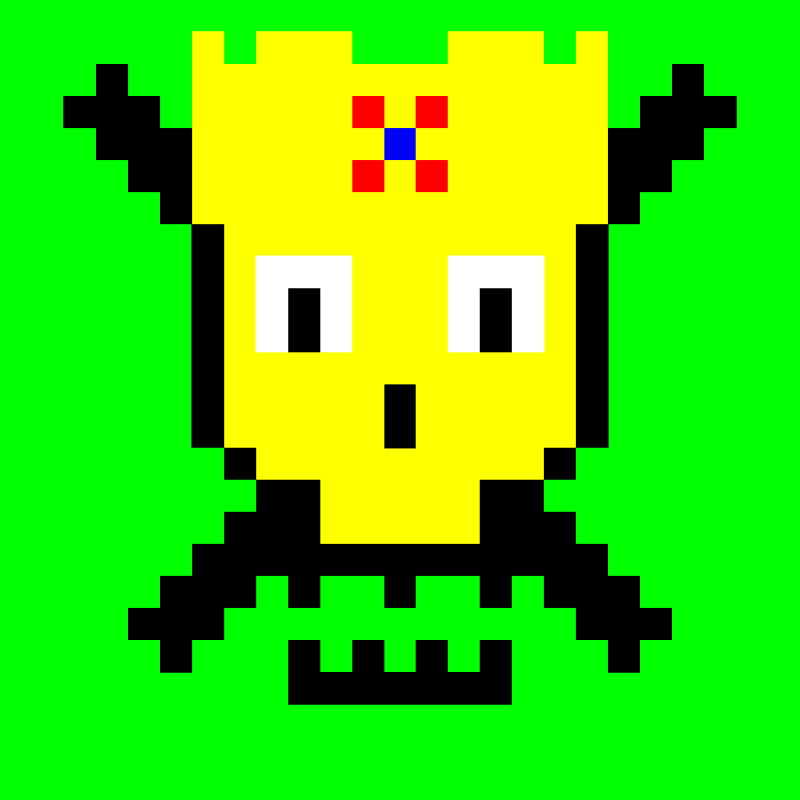 Pixel skull #1 static token preview