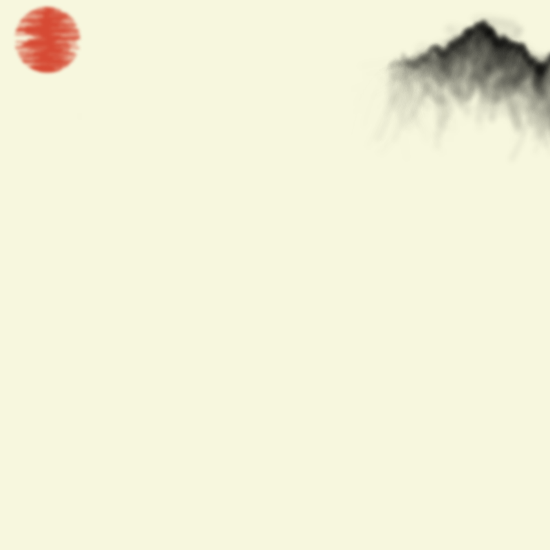 Sumi-E Mountains & Bamboo #48 static token preview