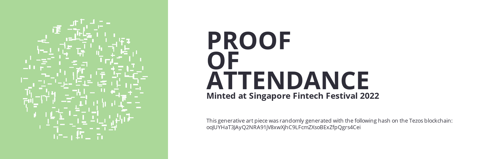 SFF2022 Proof of Attendance Token #1826 static token preview