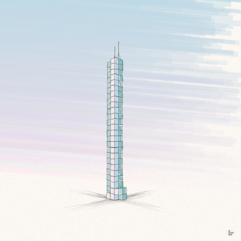Cellular Skyscrapers #207 static NFT preview