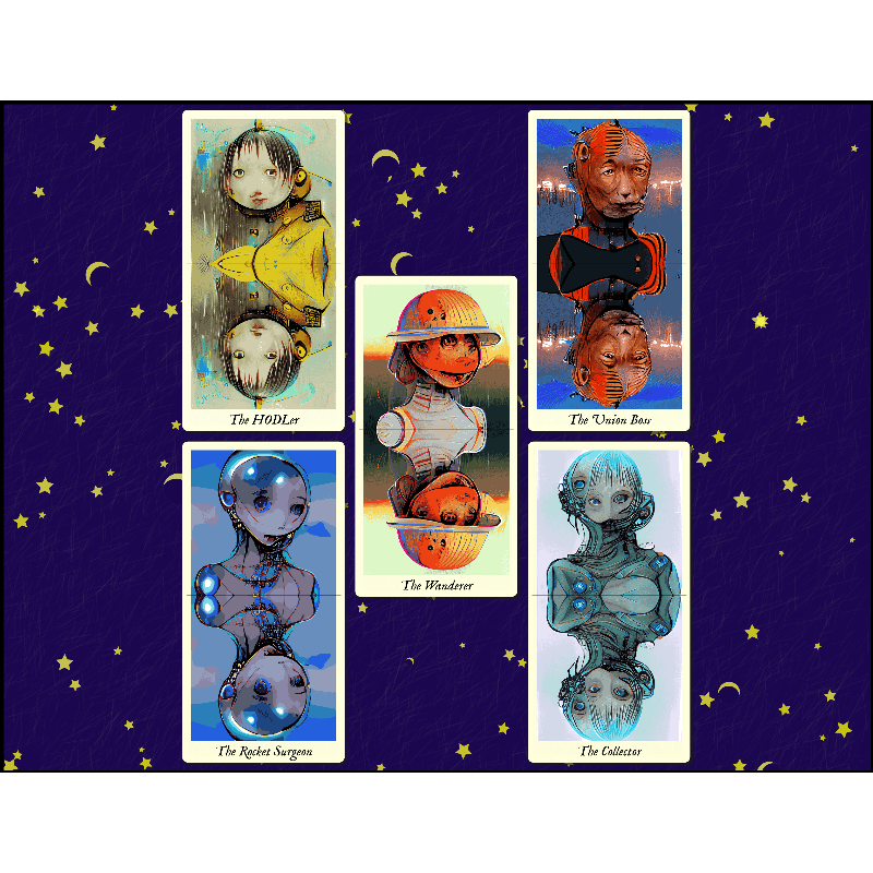 Reflexions - the fxhash tarot #1 static token preview