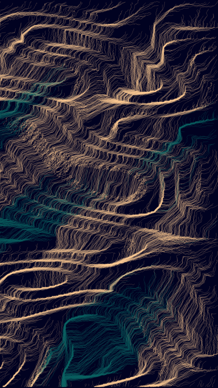 Algoscapes | Rock-face #415 static token preview
