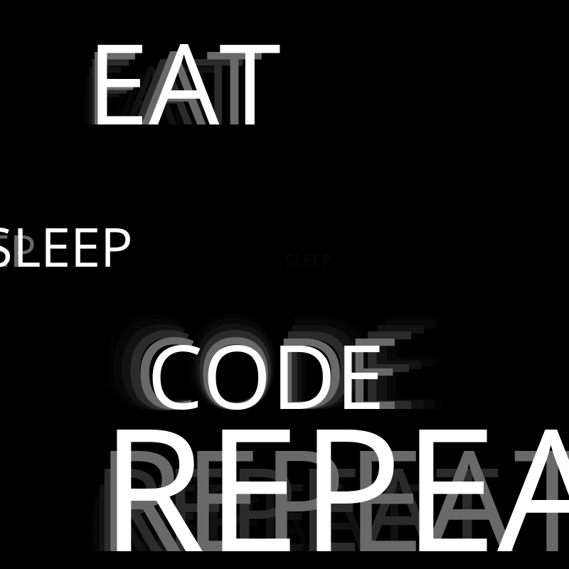 Eat Sleep Code Repeat #49 static token preview