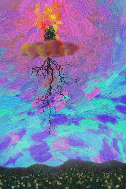 Tree and Cloud #33 static NFT preview