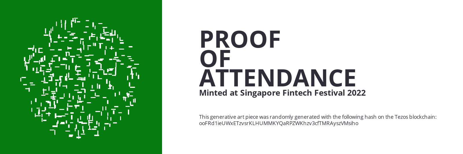 SFF2022 Proof of Attendance Token #389 static token preview