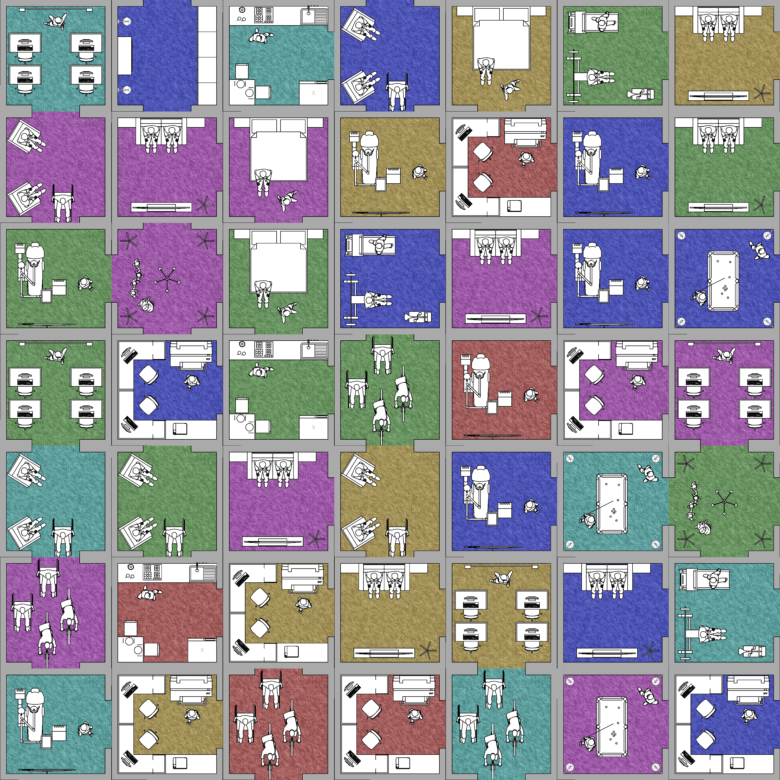 Harlequin block building #28 static token preview