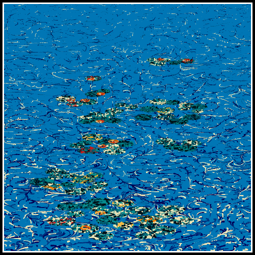 Polluted water lilies #101 static NFT preview