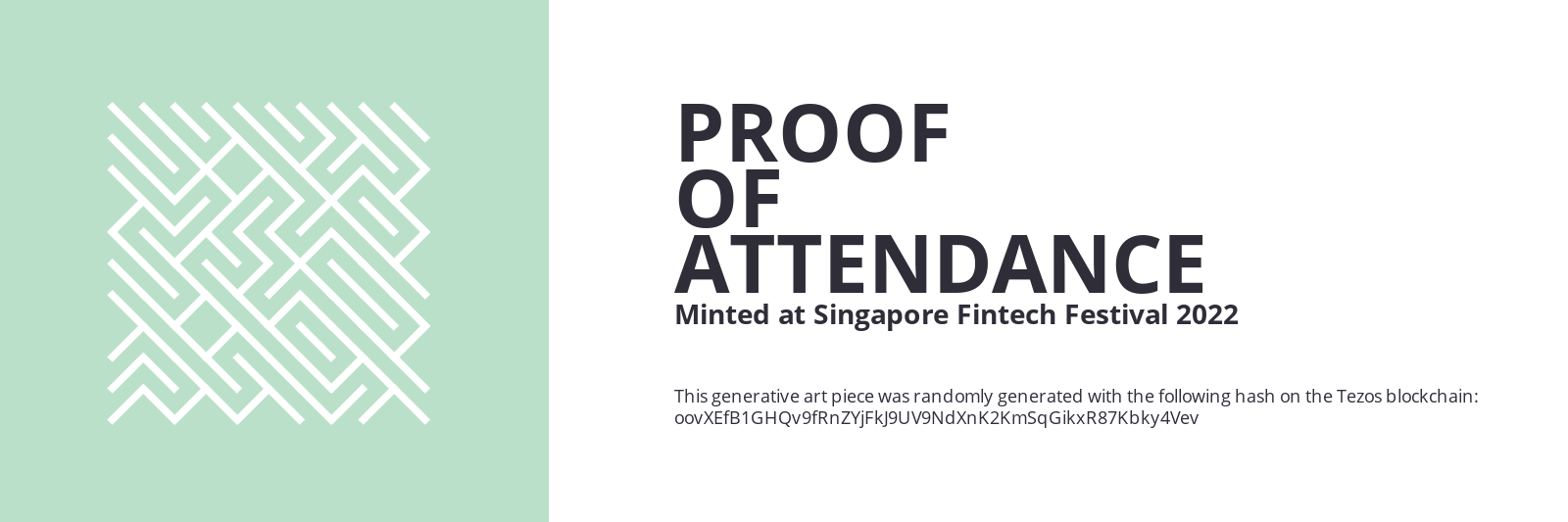SFF2022 Proof of Attendance Token #1997 static token preview
