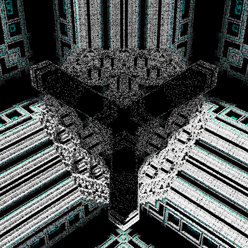 Colorful, warped cubic sponge forms #64 static token preview