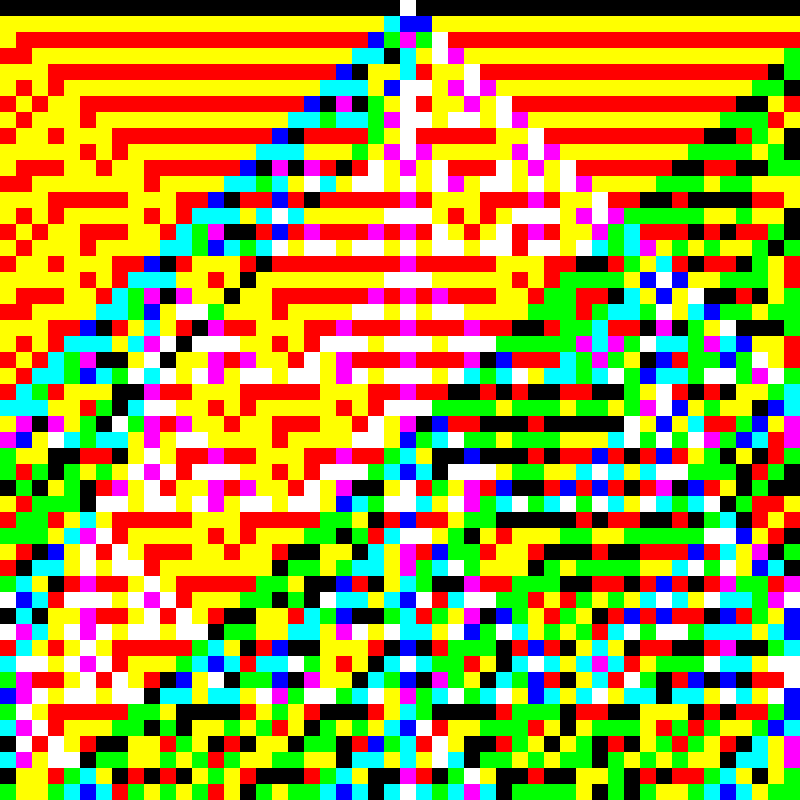 RGB Elementary Cellular Automaton #734 static token preview