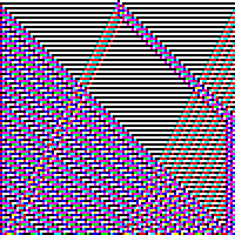 RGB Elementary Cellular Automaton #600 static token preview
