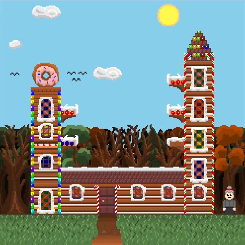 2D Mansion Candy House #45 static NFT preview
