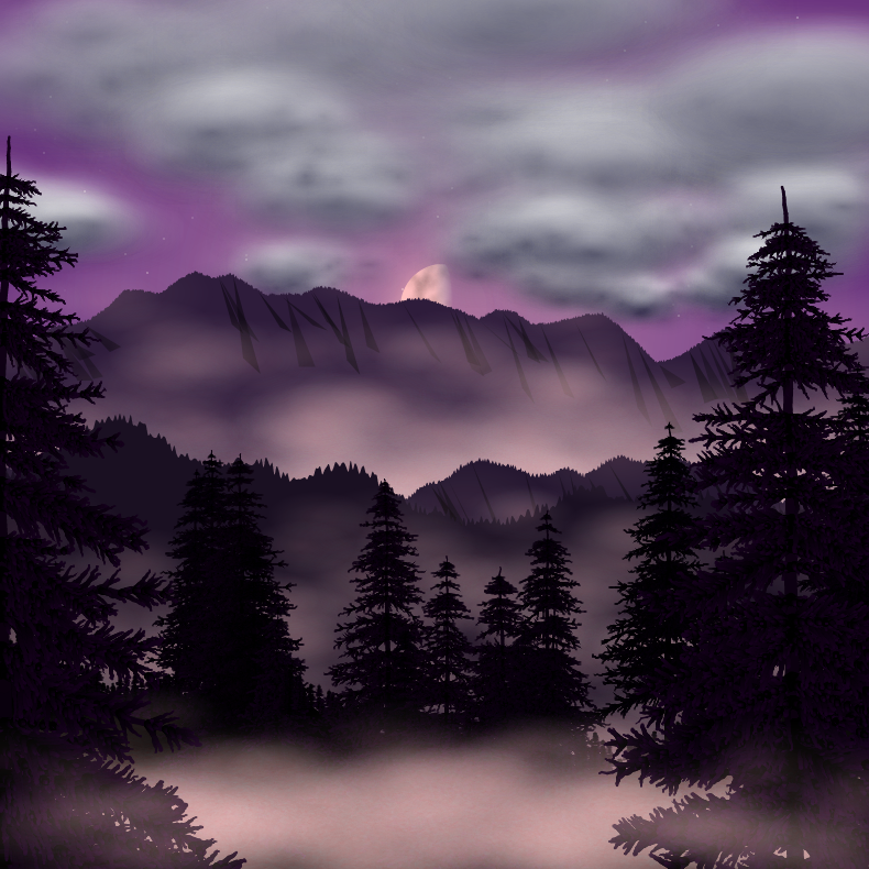 Moonlit Mountains #45 static NFT preview