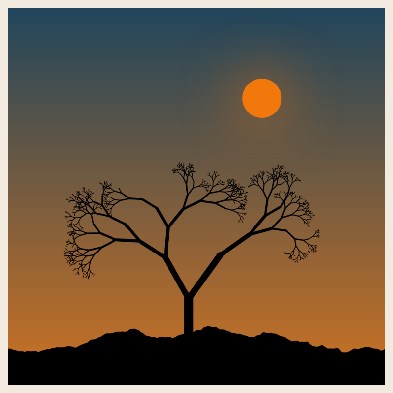Sunset on cliff #36 static NFT preview