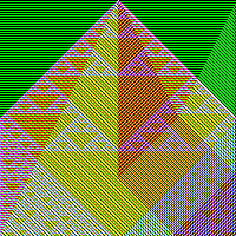 RGB Elementary Cellular Automaton #586 static token preview