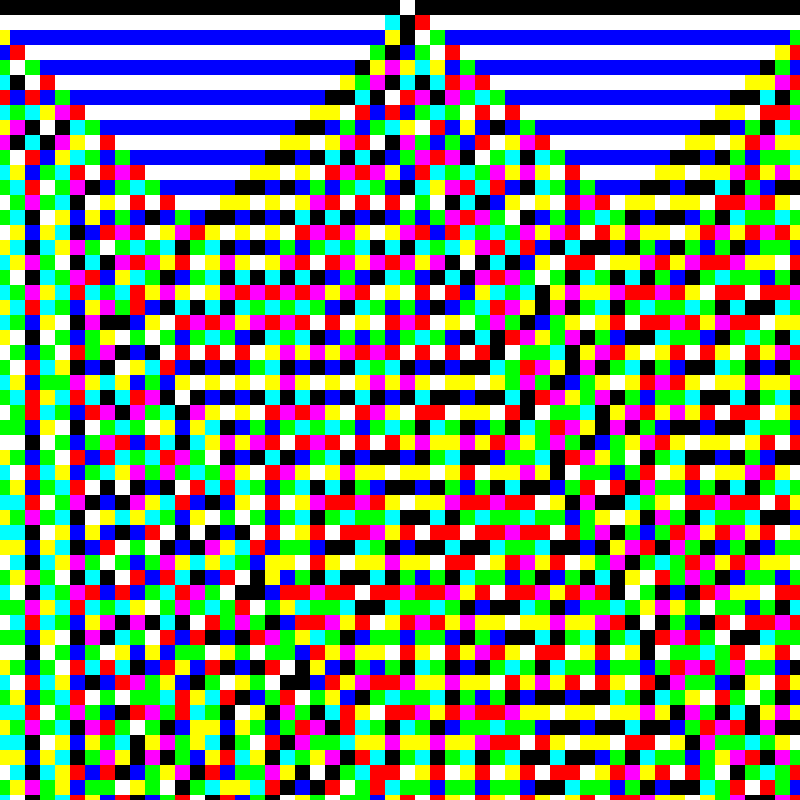 RGB Elementary Cellular Automaton #157 static token preview