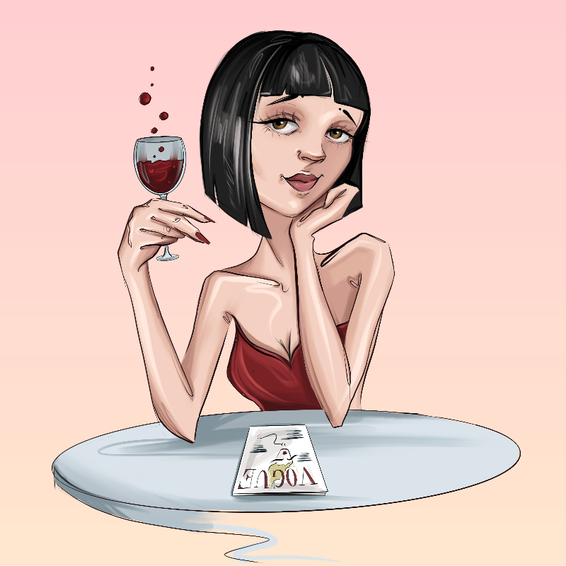 Girl at the table #29 static NFT preview