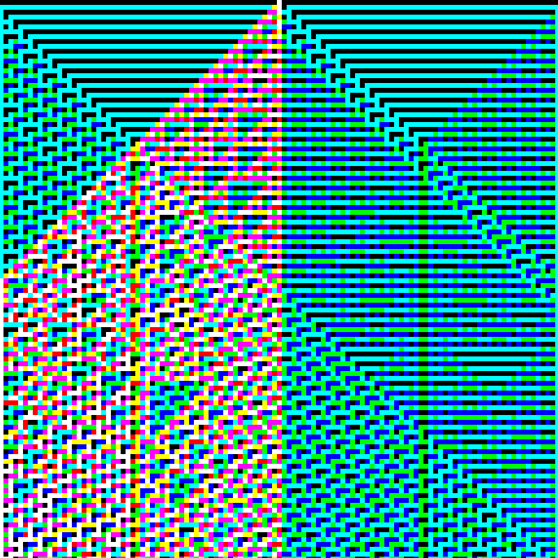 RGB Elementary Cellular Automaton #184 static token preview