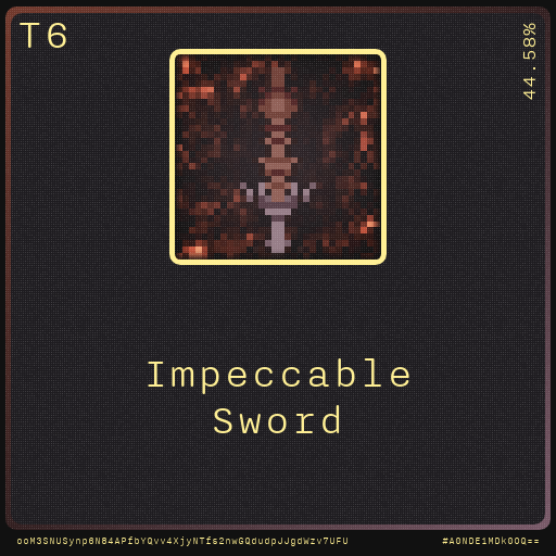 Gear for your quests - Sword #105 static NFT preview