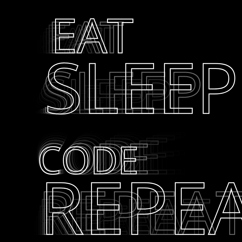 Eat Sleep Code Repeat #46 static token preview