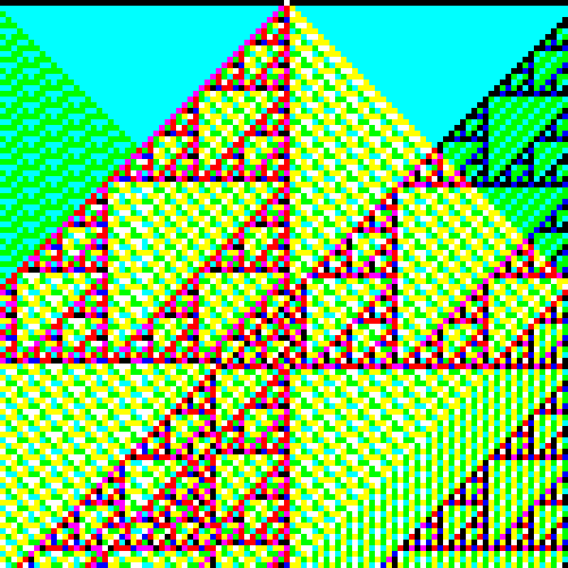 RGB Elementary Cellular Automaton #598 static token preview