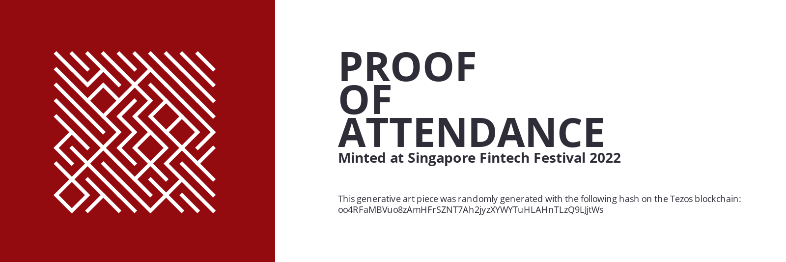 SFF2022 Proof of Attendance Token #2516 static token preview