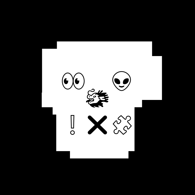 NotSkull(B&W) #128 static NFT preview